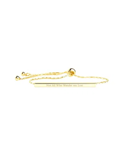 Sterling Forever Inspirational Bar Slider Bracelet