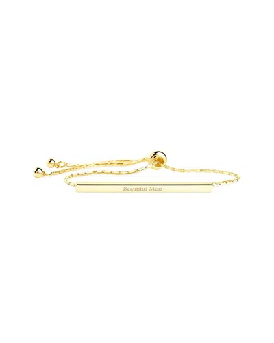 Sterling Forever Inspirational Bar Slider Bracelet