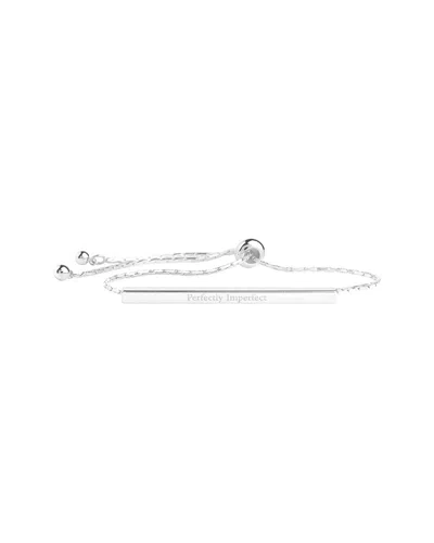 Sterling Forever Inspirational Bar Slider Bracelet