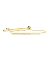 Sterling Forever Inspirational Bar Slider Bracelet[gold/beautiful Mess] In Gold