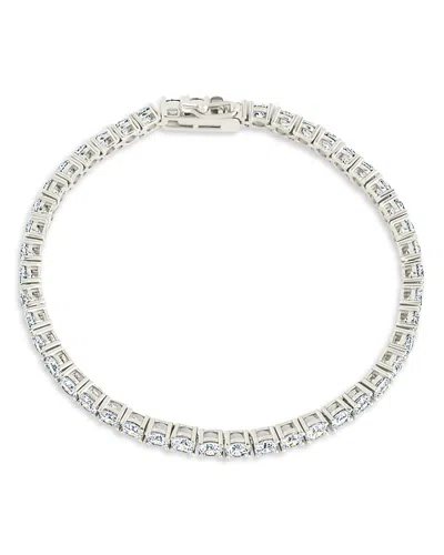 Sterling Forever Jadon Cubic Zirconia Tennis Bracelet In Metallic