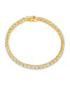 Sterling Forever Brette Cubic Zirconia Tennis Bracelet In Gold