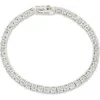 Sterling Forever Jadon Cubic Zirconia Tennis Bracelet In Metallic