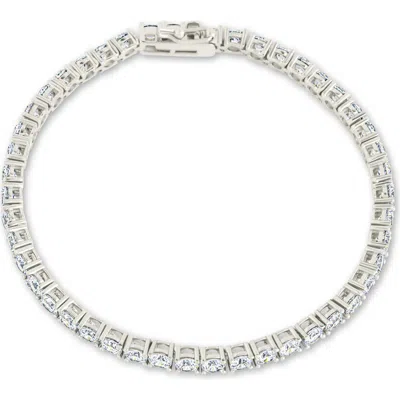 Sterling Forever Jadon Cubic Zirconia Tennis Bracelet In Metallic