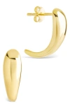 Sterling Forever Jaida Polished Drop Earrings In Gold
