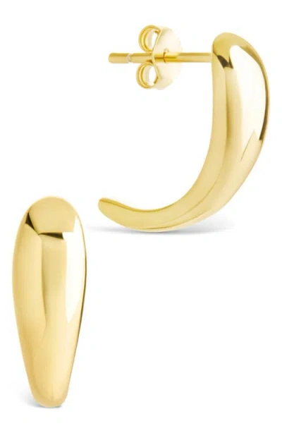 Sterling Forever Jaida Polished Drop Earrings In Gold