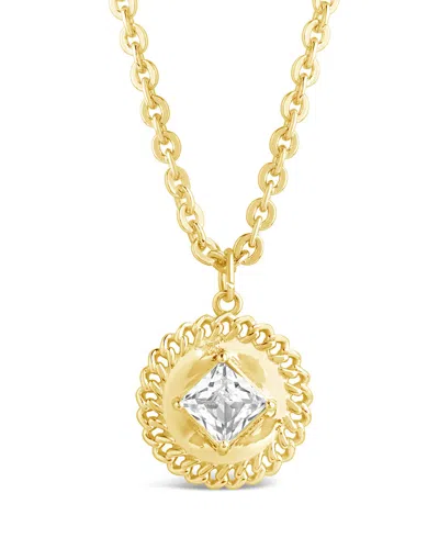 Sterling Forever Jaliyah Cz Statement Pendant Necklace In Gold