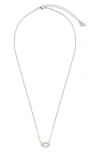 Sterling Forever Jamie Marquise Cubic Zirconia Pendant Necklace In Silver