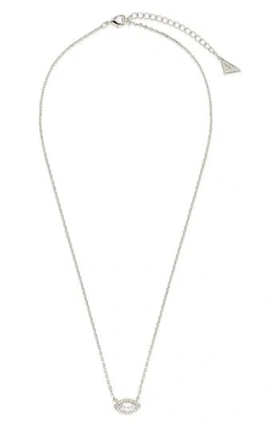 Sterling Forever Jamie Marquise Cubic Zirconia Pendant Necklace In Silver