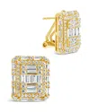 Sterling Forever Jana Square Cz Stud Earrings In Gold