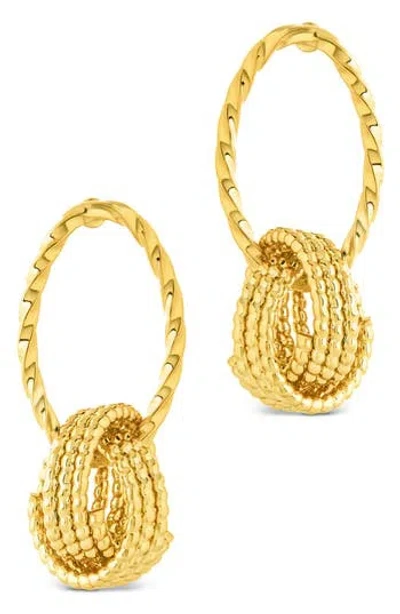 Sterling Forever Jane Braided Dangle Earrings In Gold