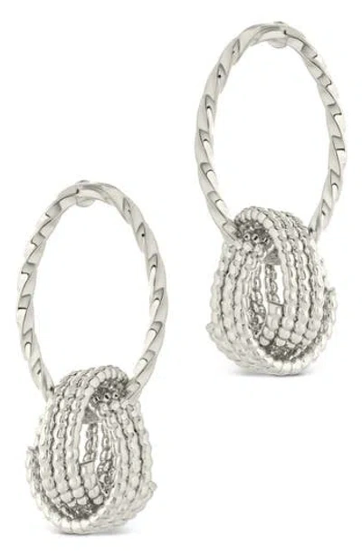 Sterling Forever Jane Braided Dangle Earrings In Silver