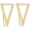 Sterling Forever Janine Cubic Zirconia Geometric Threader Earrings