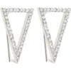 Sterling Forever Janine Cubic Zirconia Geometric Threader Earrings