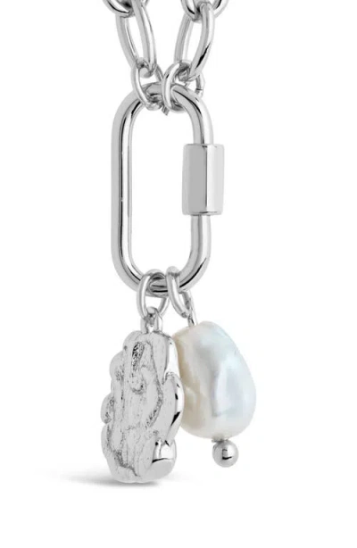 STERLING FOREVER STERLING FOREVER JAXIE CARABINER CHARM NECKLACE