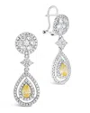 Sterling Forever Jennifer Cz Drop Stud Earrings In Silver