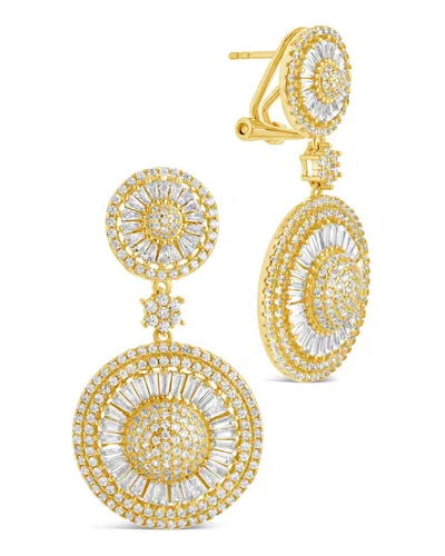 Sterling Forever Jessica Cz Statement Drop Earrings In Gold