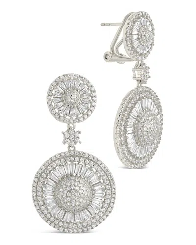 Sterling Forever Jessica Cz Statement Drop Earrings In Silver