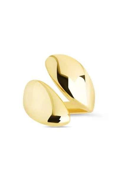 Sterling Forever Joanne Crossover Ring In Gold