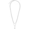 Sterling Forever Jodie Cubic Zirconia Pendant Layered Necklace In Silver