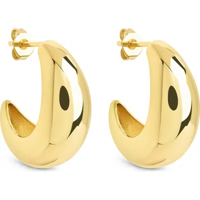 Sterling Forever Jolene Bubble Huggie Hoop Earrings In Gold
