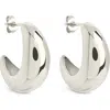 Sterling Forever Jolene Bubble Huggie Hoop Earrings In Silver
