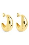 Sterling Forever Julia Micro Huggie Hoop Earrings In Gold