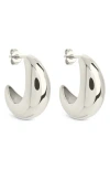 Sterling Forever Julia Micro Huggie Hoop Earrings In Silver