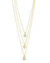 Sterling Forever Julie Layered Necklace - Gold In Silver
