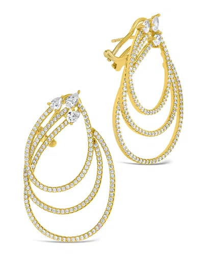Sterling Forever Kaia Cz Statement Drop Earrings In Gold