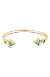 Sterling Forever Kalena Turquoise Open Cuff Bracelet