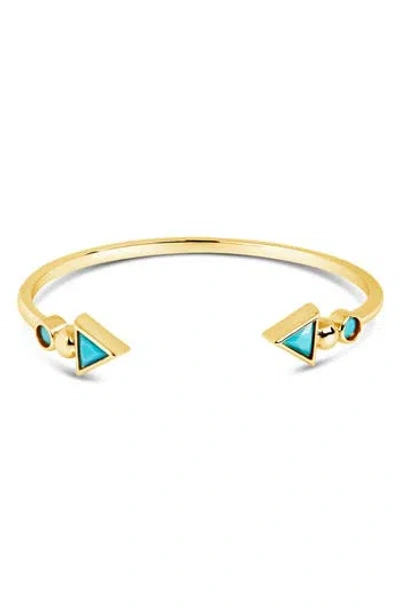 STERLING FOREVER STERLING FOREVER KALENA TURQUOISE OPEN CUFF BRACELET