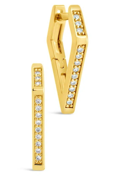 Sterling Forever Katalina Cubic Zirconia Hoop Earrings In Gold