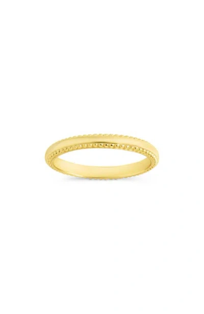Sterling Forever 14k Over Silver Kayden Thin Textured Ring In Gold