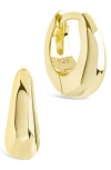 Sterling Forever Keegan Chunky Micro Hoop Earrings In Gold