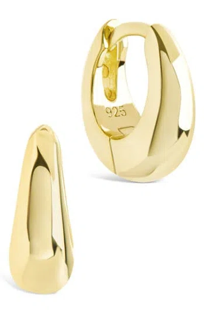 Sterling Forever Keegan Chunky Micro Hoop Earrings In Gold
