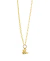 Sterling Forever Kelsea Cubic Zirconia Boot Moon Pendant Charm Necklace In Gold