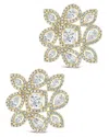 Sterling Forever Kelsea Cz Statement Studs Earrings In Gold