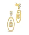 Sterling Forever Kendall Cubic Zirconia Drop Earrings In Gold