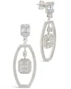 Sterling Forever Kendall Cubic Zirconia Drop Earrings In Silver