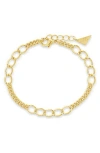 Sterling Forever Kenna Chain Bracelet In Gold
