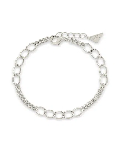 Sterling Forever Kenna Chain Bracelet In Silver