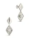 Sterling Forever Kenza Pearl Drop Earrings In Metallic