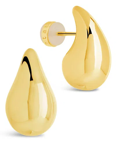 Sterling Forever Kimberly Bold Teardrop Stud Earrings In Gold