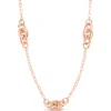 Sterling Forever Sterling Silver Delicate Knot Station Necklace