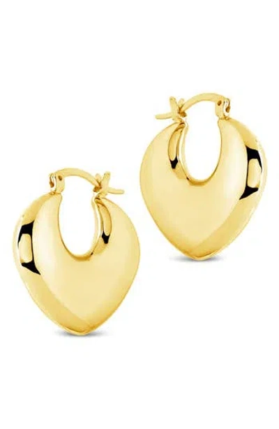 Sterling Forever Kylie Chunky Tube Hoop Earrings In Gold