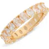 Sterling Forever Kylie Cz Eternity Band Ring In Gold
