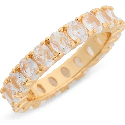 Sterling Forever Kylie Cz Eternity Band Ring In Gold