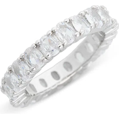 Sterling Forever Kylie Cz Eternity Band Ring In Silver