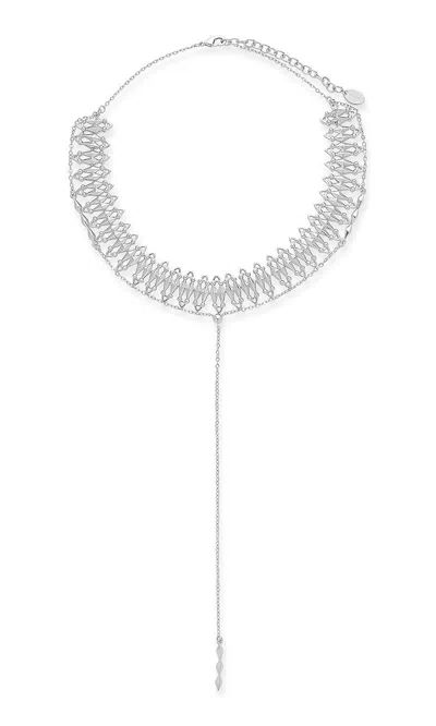 Sterling Forever La Vie Boheme Choker Layer Necklace In Silver
